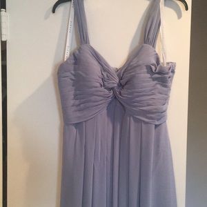 Azazie kaitlynn bridesmaid dusty blue size 10
